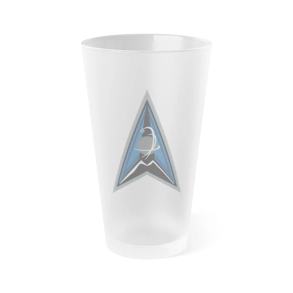 Space Delta 8 (U.S. Space Force) Frosted Pint Glass 16oz-Go Mug Yourself