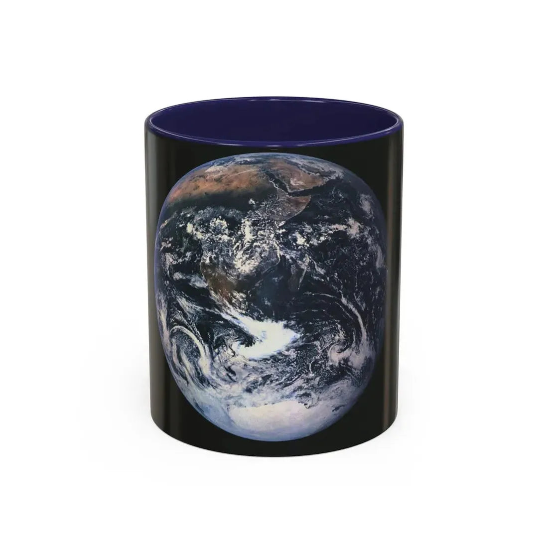 Space - Earth from Space (1973) (Map) Accent Coffee Mug 11oz Navy - Go Mug Yourself