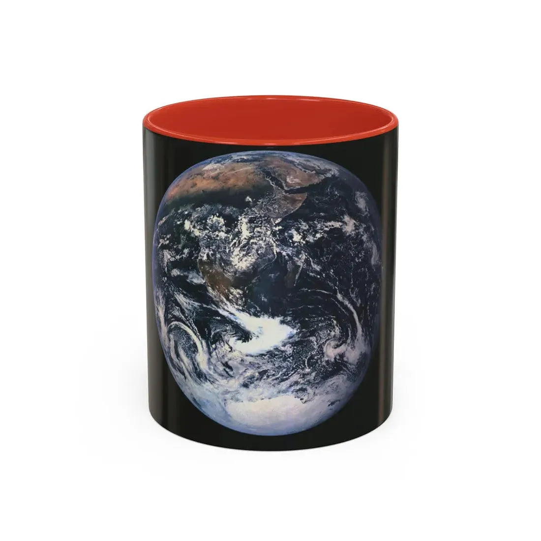 Space - Earth from Space (1973) (Map) Accent Coffee Mug 11oz Red - Go Mug Yourself
