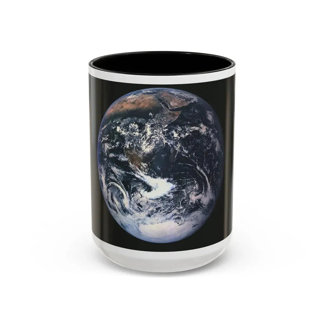 Space - Earth from Space (1973) (Map) Accent Coffee Mug 15oz Black - Go Mug Yourself