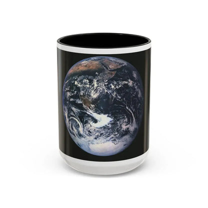 Space - Earth from Space (1973) (Map) Accent Coffee Mug 15oz Black - Go Mug Yourself