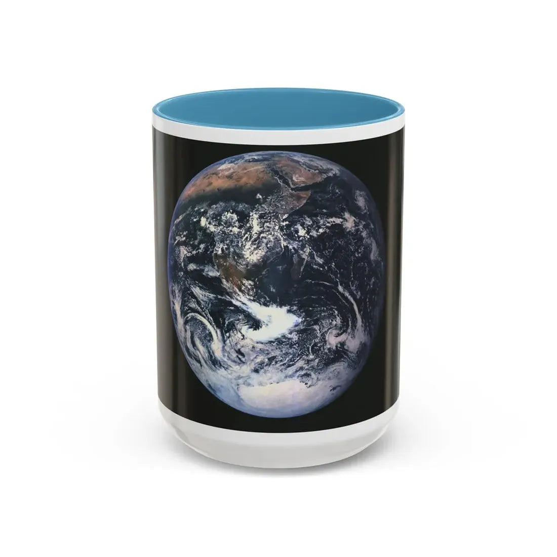 Space - Earth from Space (1973) (Map) Accent Coffee Mug 15oz Light Blue - Go Mug Yourself