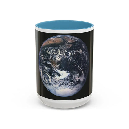 Space - Earth from Space (1973) (Map) Accent Coffee Mug 15oz Light Blue - Go Mug Yourself
