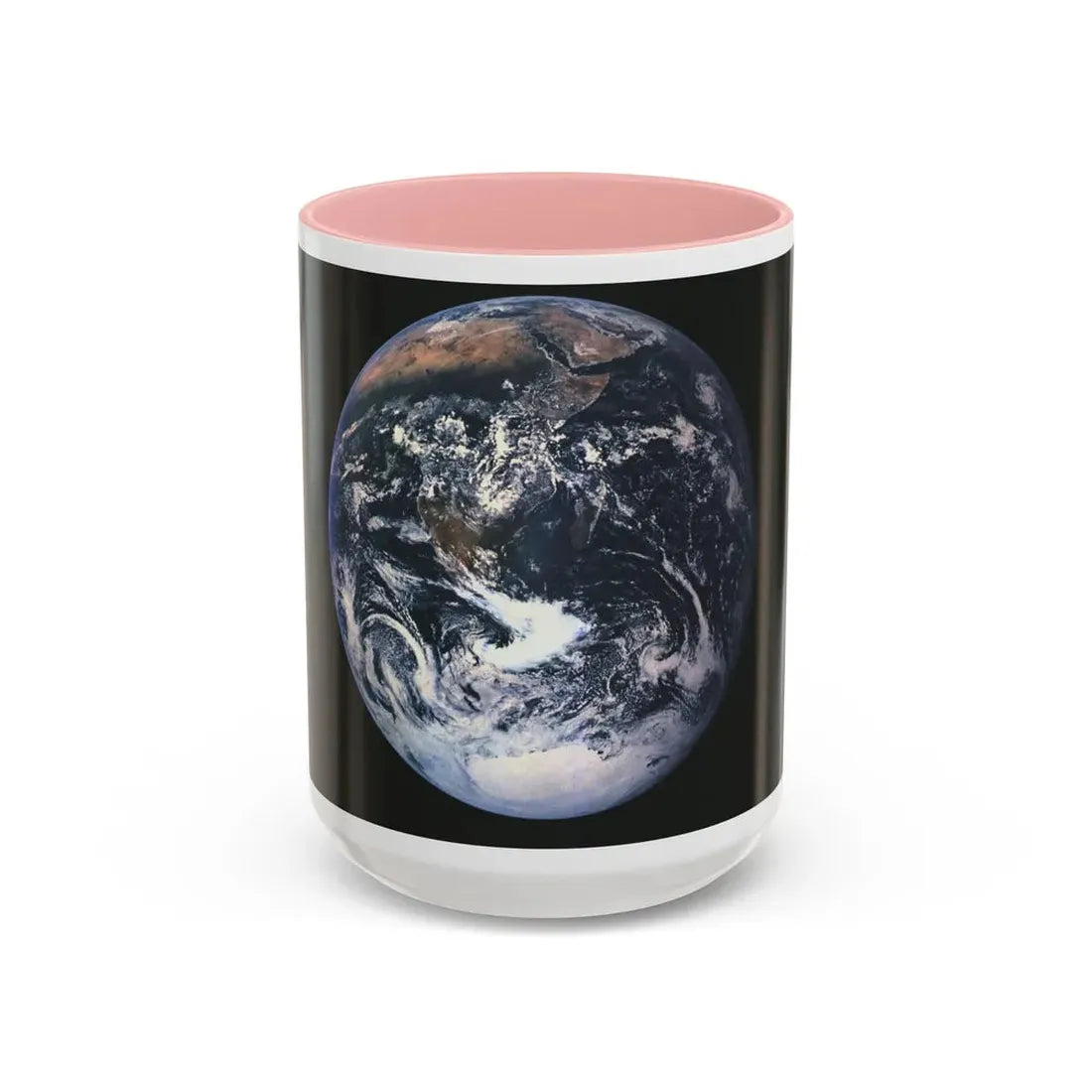 Space - Earth from Space (1973) (Map) Accent Coffee Mug 15oz Pink - Go Mug Yourself