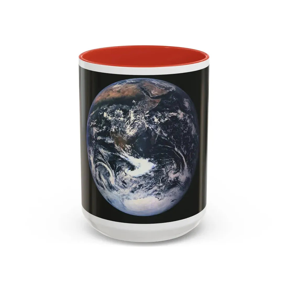 Space - Earth from Space (1973) (Map) Accent Coffee Mug 15oz Red - Go Mug Yourself