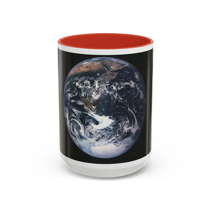 Space - Earth from Space (1973) (Map) Accent Coffee Mug 15oz Red - Go Mug Yourself