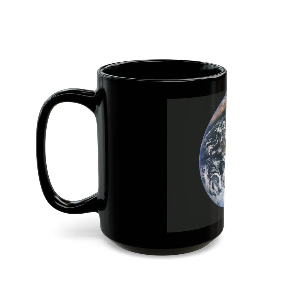 Space - Earth from Space (1973) (Map) Black Coffee Mug-Go Mug Yourself