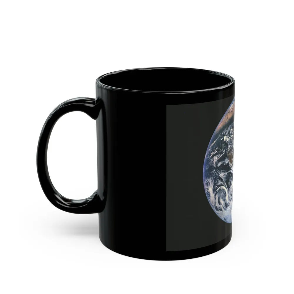 Space - Earth from Space (1973) (Map) Black Coffee Mug-Go Mug Yourself