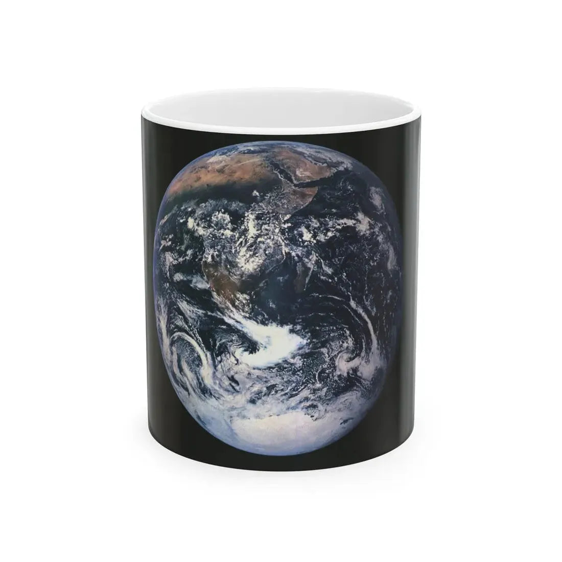 Space - Earth from Space (1973) (Map) White Coffee Mug 11oz - Go Mug Yourself