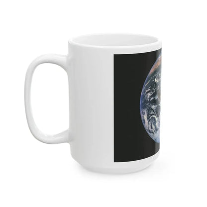 Space - Earth from Space (1973) (Map) White Coffee Mug - Go Mug Yourself