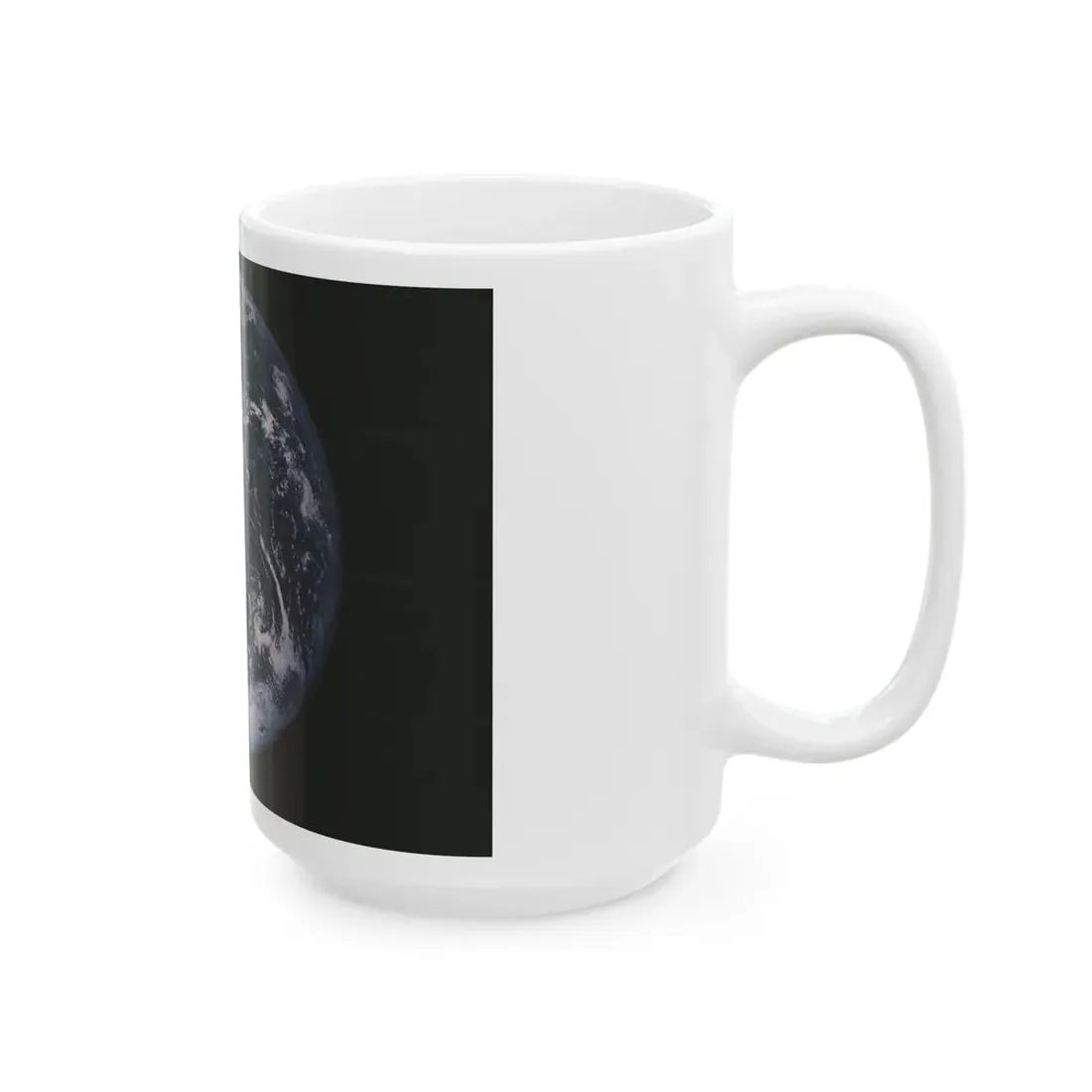 Space - Earth from Space (1973) (Map) White Coffee Mug - Go Mug Yourself