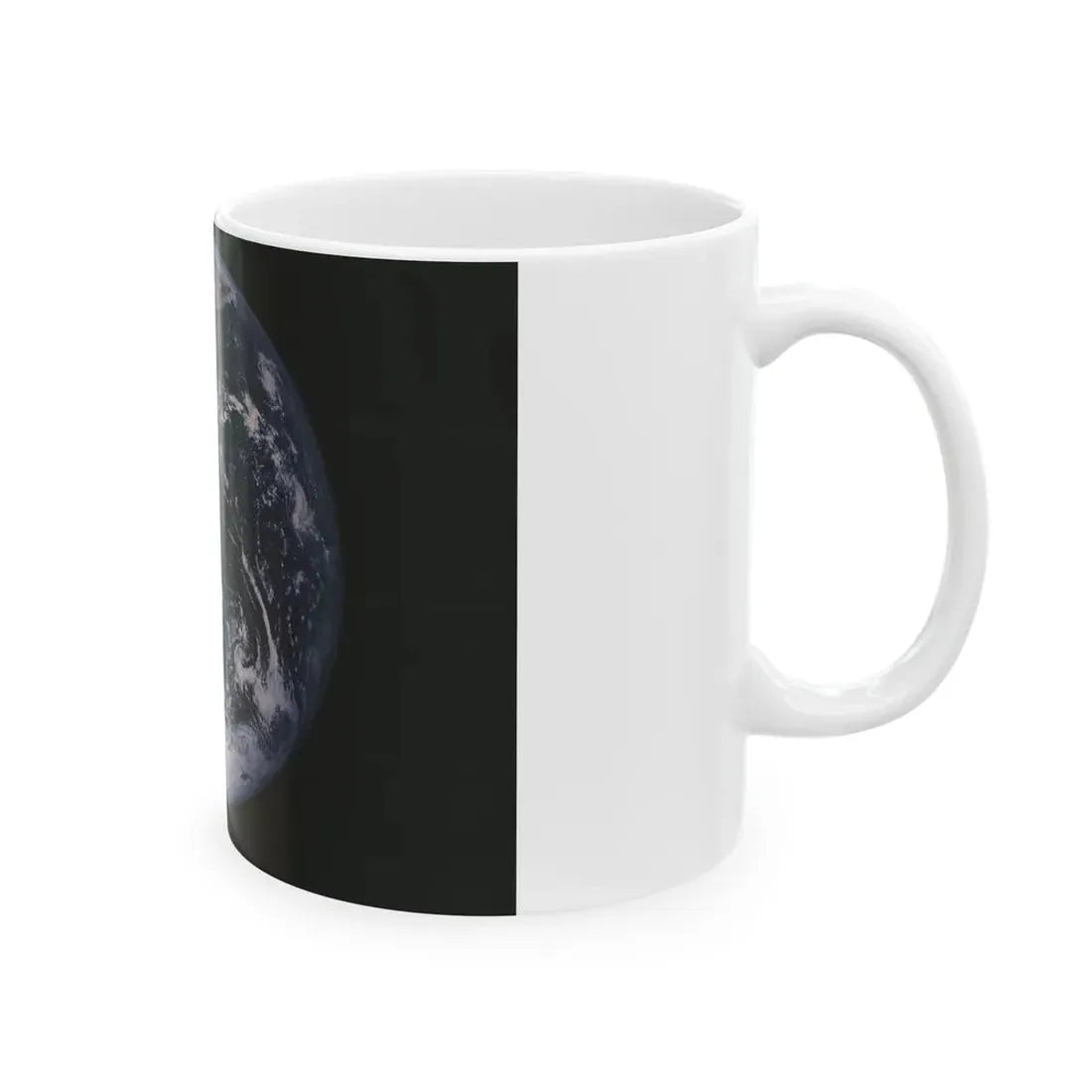 Space - Earth from Space (1973) (Map) White Coffee Mug - Go Mug Yourself