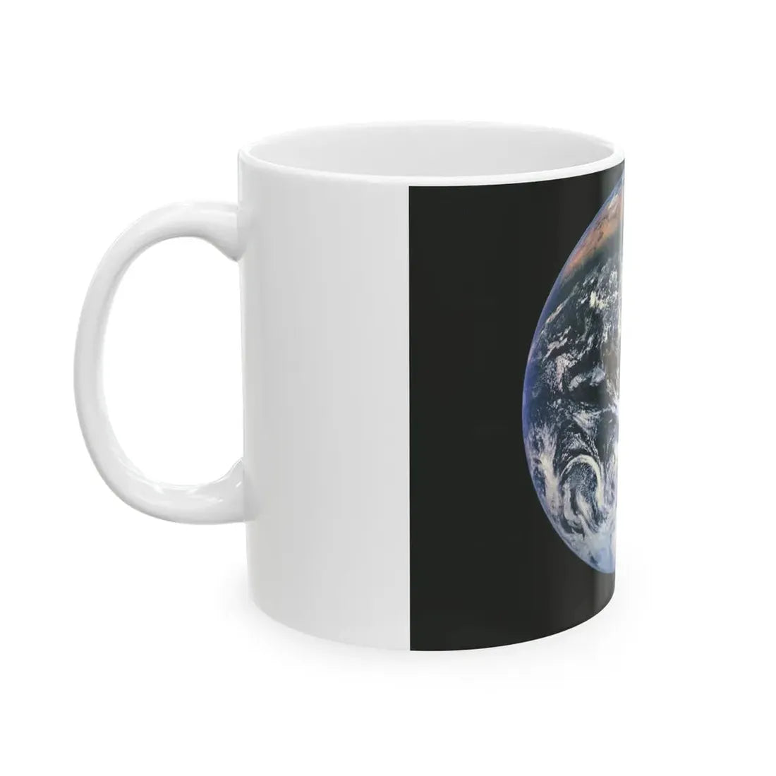 Space - Earth from Space (1973) (Map) White Coffee Mug - Go Mug Yourself