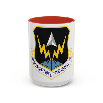 Space Innovation & Development Center (U.S. Air Force) Accent Coffee Mug 15oz Red - Go Mug Yourself