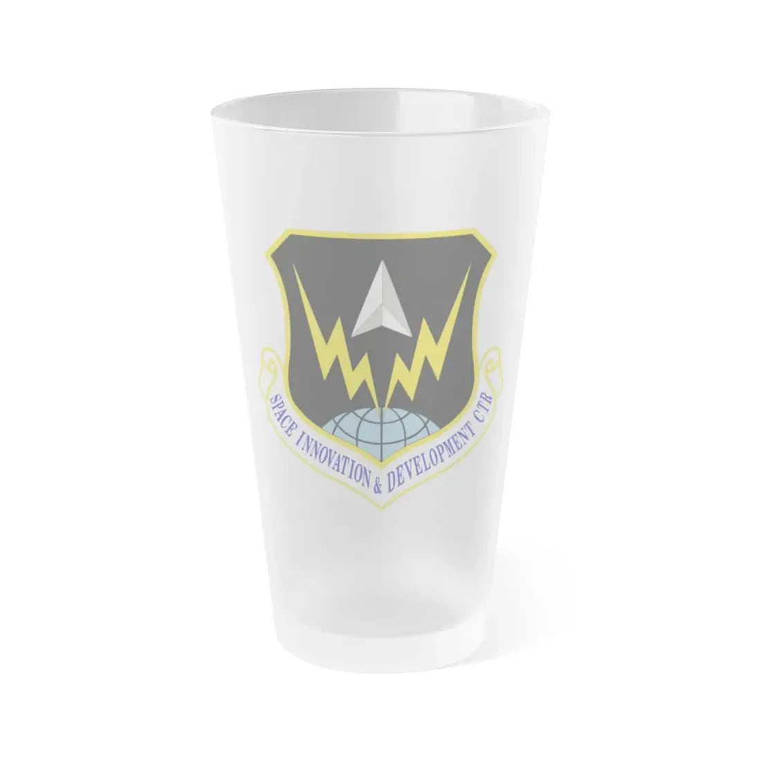 Space Innovation & Development Center (U.S. Air Force) Frosted Pint Glass 16oz 16oz Frosted - Go Mug Yourself