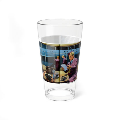 Space Jockey by Robert Heinlein story (Magazine Illustration) Pint Glass 16oz-16oz-Go Mug Yourself