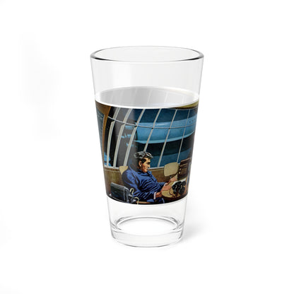 Space Jockey by Robert Heinlein story (Magazine Illustration) Pint Glass 16oz-Go Mug Yourself