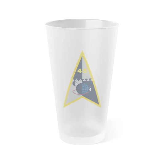 Space Launch Delta 45 (U.S. Space Force) Frosted Pint Glass 16oz-Go Mug Yourself