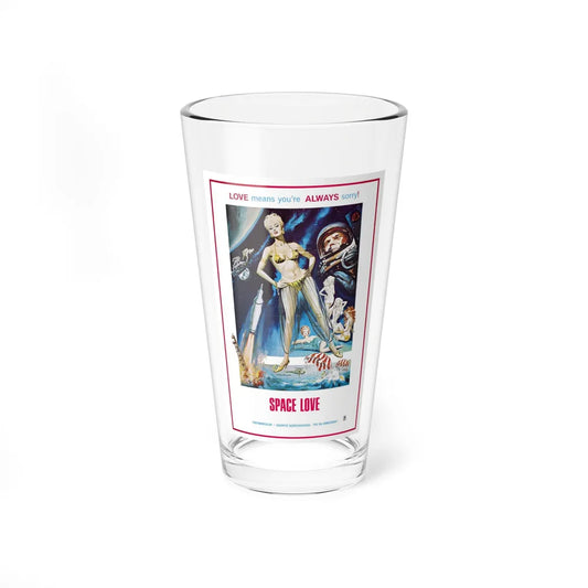 SPACE LOVE 1972 Movie Poster - Pint Glass 16oz-16oz-Go Mug Yourself