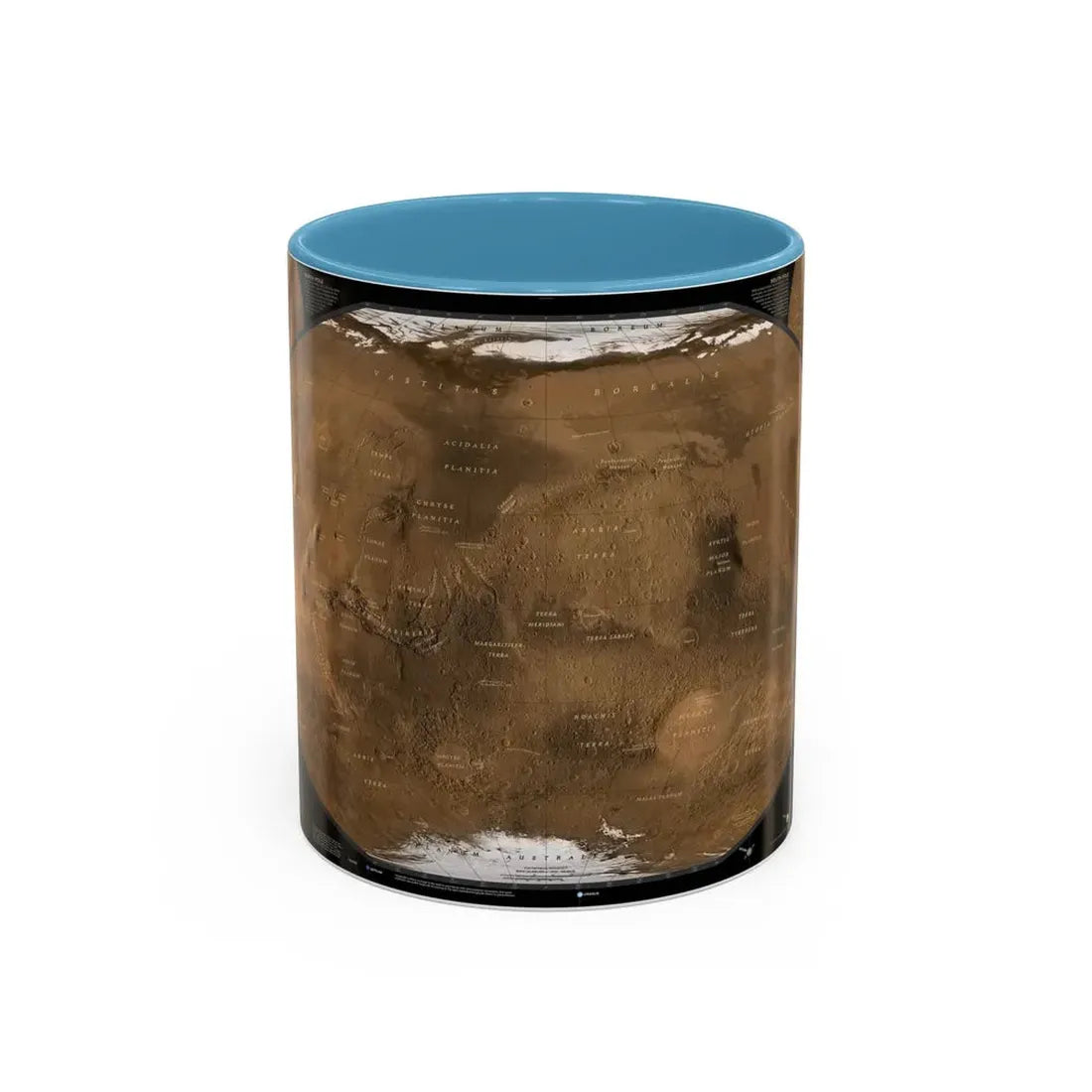 Space - MARS (2001) (Map) Accent Coffee Mug 11oz Light Blue - Go Mug Yourself