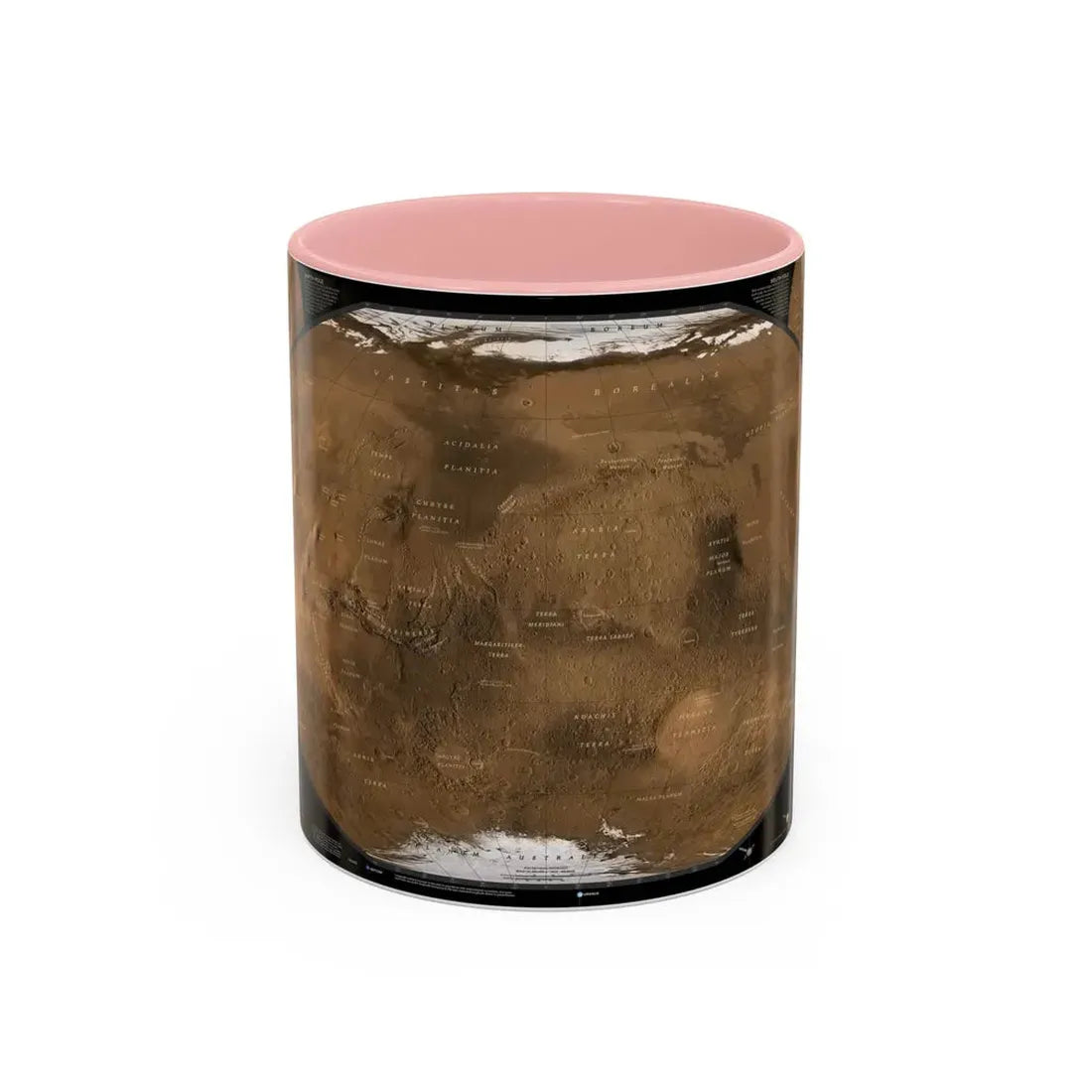 Space - MARS (2001) (Map) Accent Coffee Mug 11oz Pink - Go Mug Yourself