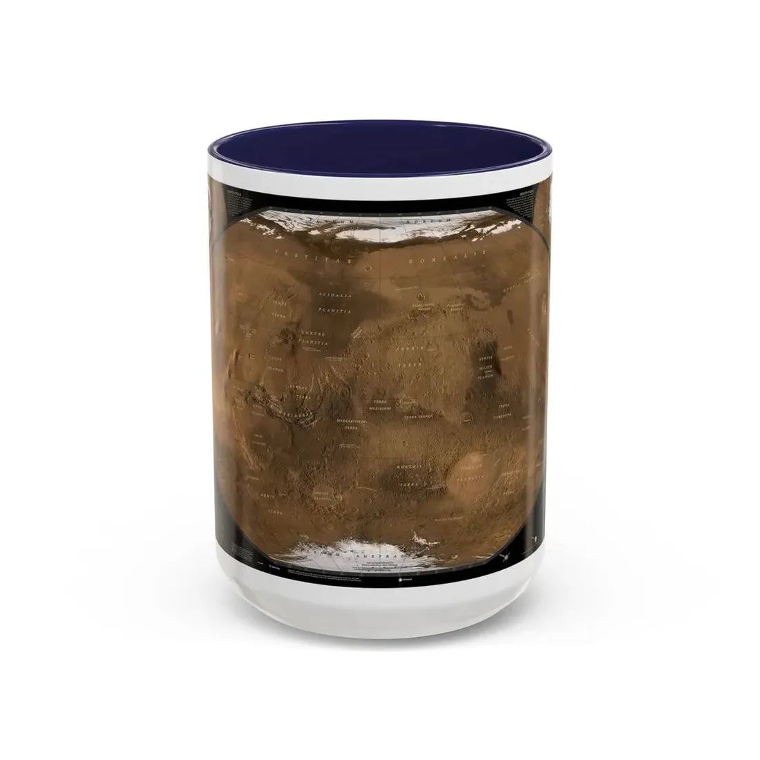 Space - MARS (2001) (Map) Accent Coffee Mug 15oz Navy - Go Mug Yourself