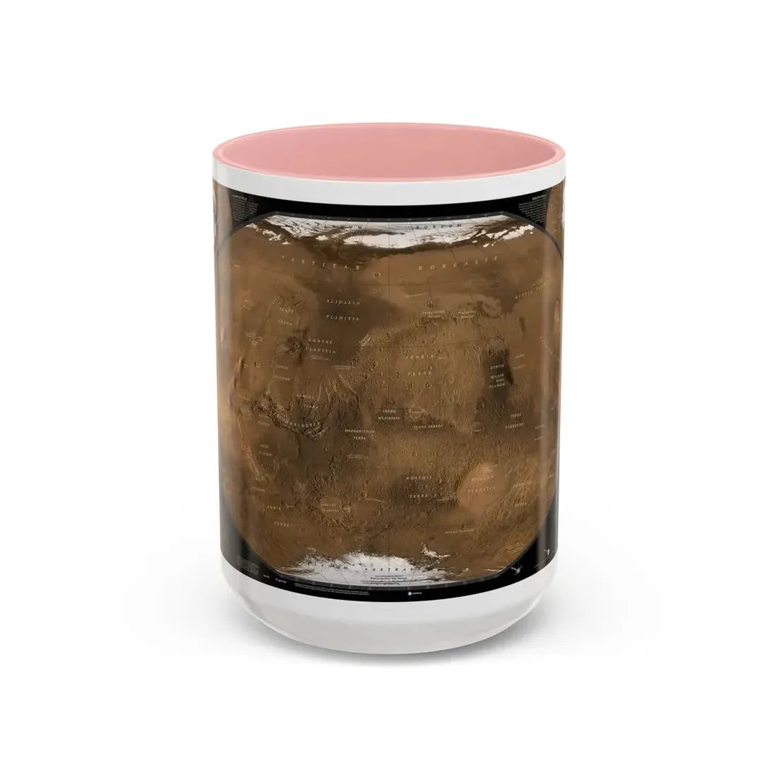 Space - MARS (2001) (Map) Accent Coffee Mug 15oz Pink - Go Mug Yourself