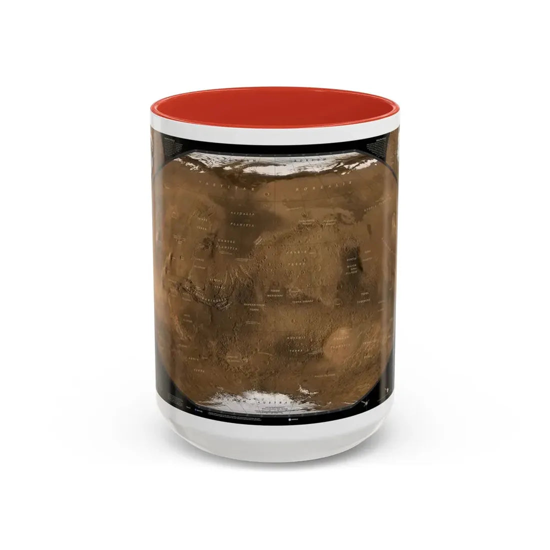 Space - MARS (2001) (Map) Accent Coffee Mug 15oz Red - Go Mug Yourself