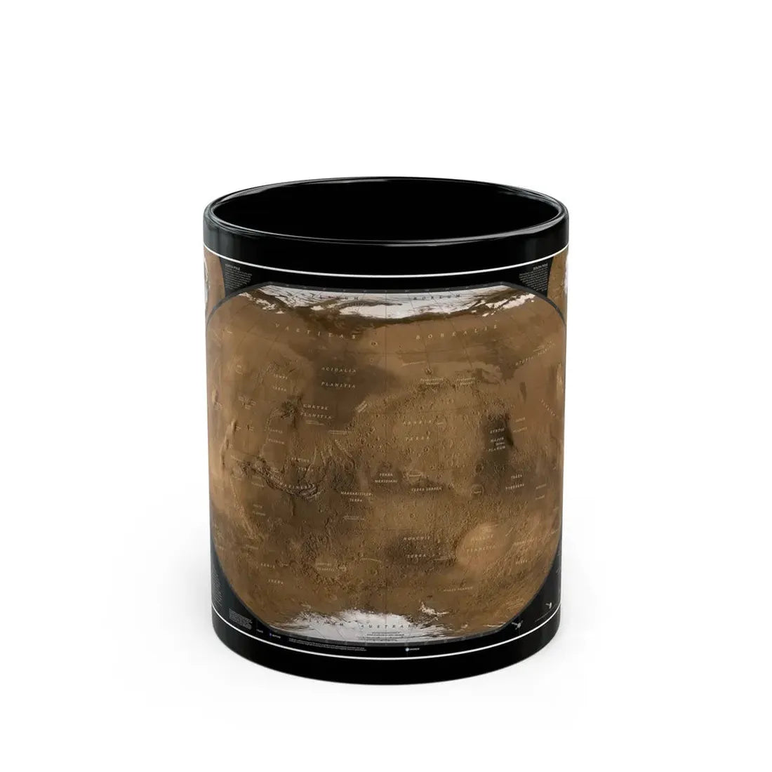 Space - MARS (2001) (Map) Black Coffee Mug 11oz - Go Mug Yourself