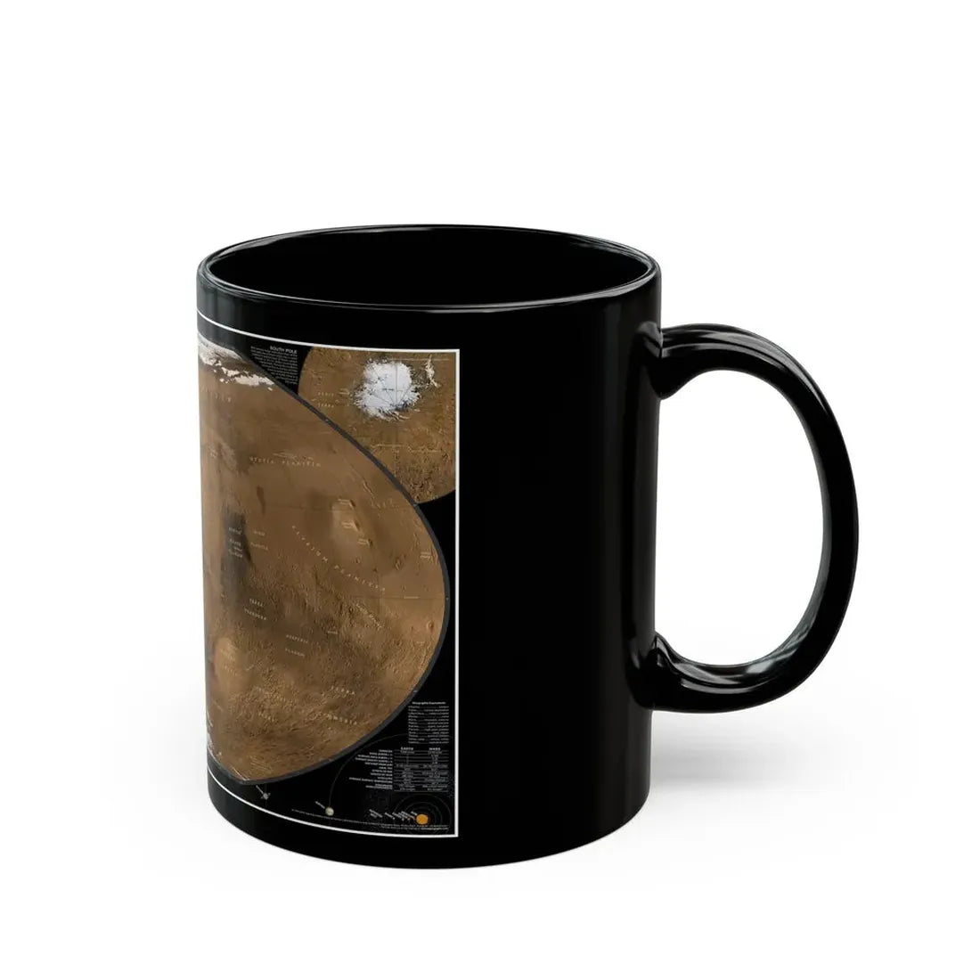 Space - MARS (2001) (Map) Black Coffee Mug - Go Mug Yourself