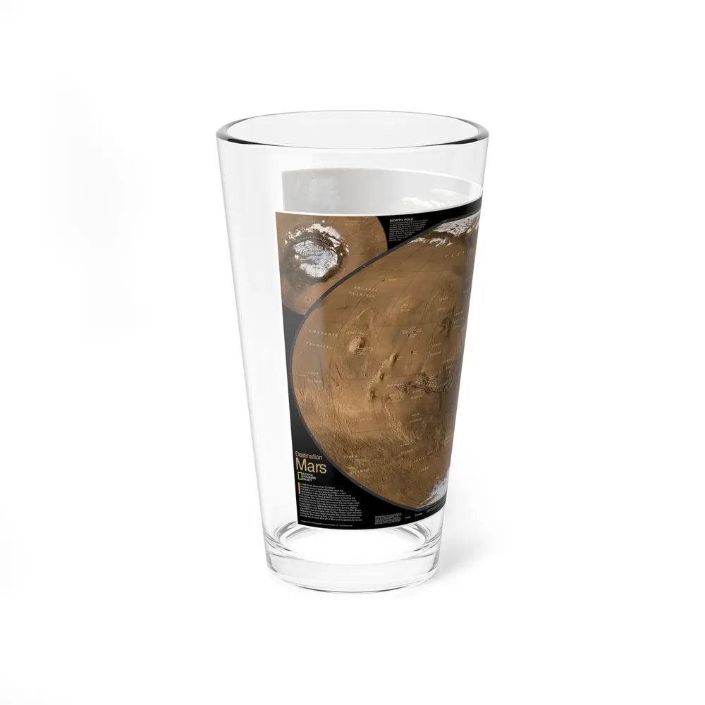 Space - MARS (2001) (Map) Pint Glass 16oz-Go Mug Yourself