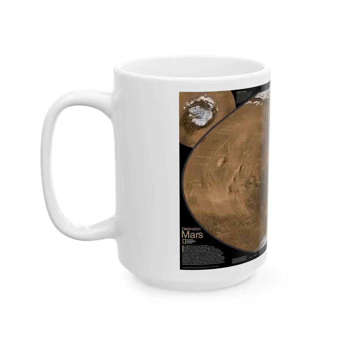 Space - MARS (2001) (Map) White Coffee Mug - Go Mug Yourself