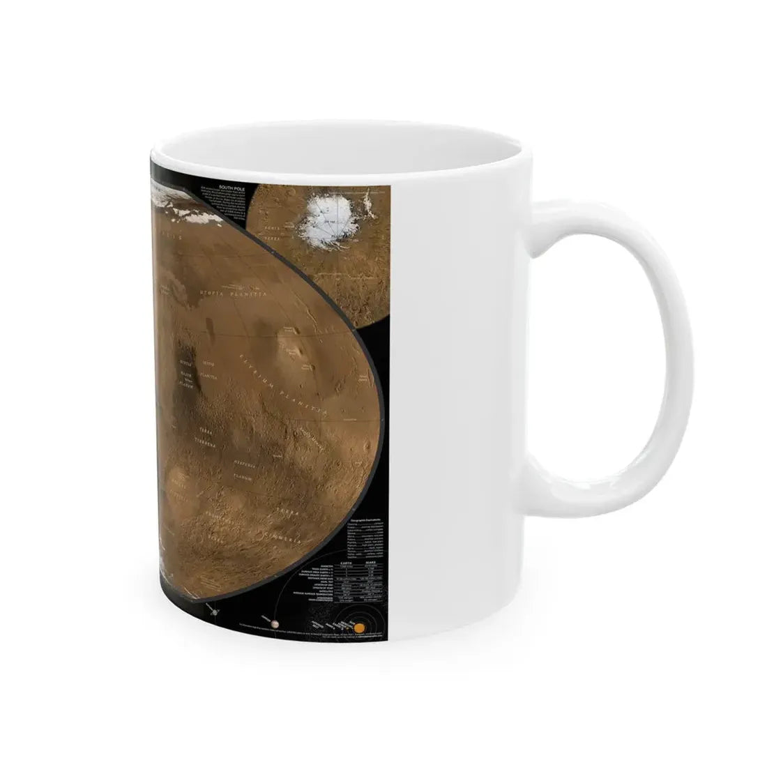 Space - MARS (2001) (Map) White Coffee Mug - Go Mug Yourself
