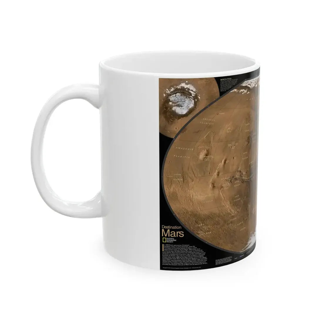 Space - MARS (2001) (Map) White Coffee Mug - Go Mug Yourself