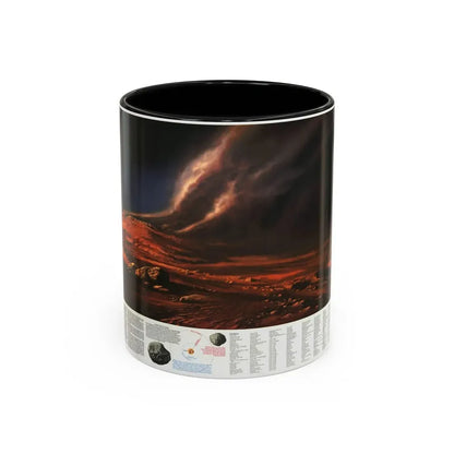 Space - MARS, Dusty Face of (1973) (Map) Accent Coffee Mug 11oz Black - Go Mug Yourself