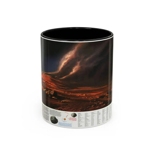 Space - MARS, Dusty Face of (1973) (Map) Accent Coffee Mug 11oz Black - Go Mug Yourself