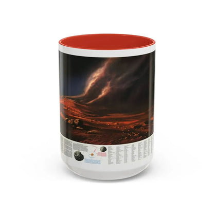 Space - MARS, Dusty Face of (1973) (Map) Accent Coffee Mug 15oz Red - Go Mug Yourself