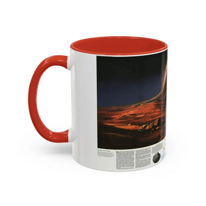 Space - MARS, Dusty Face of (1973) (Map) Accent Coffee Mug - Go Mug Yourself