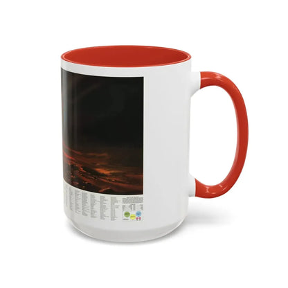 Space - MARS, Dusty Face of (1973) (Map) Accent Coffee Mug - Go Mug Yourself