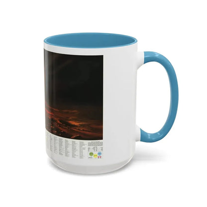 Space - MARS, Dusty Face of (1973) (Map) Accent Coffee Mug - Go Mug Yourself