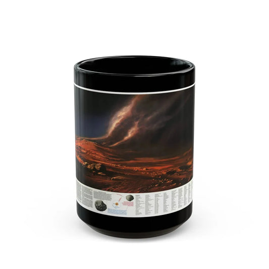 Space - MARS, Dusty Face of (1973) (Map) Black Coffee Mug-15oz-Go Mug Yourself