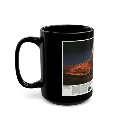 Space - MARS, Dusty Face of (1973) (Map) Black Coffee Mug-Go Mug Yourself