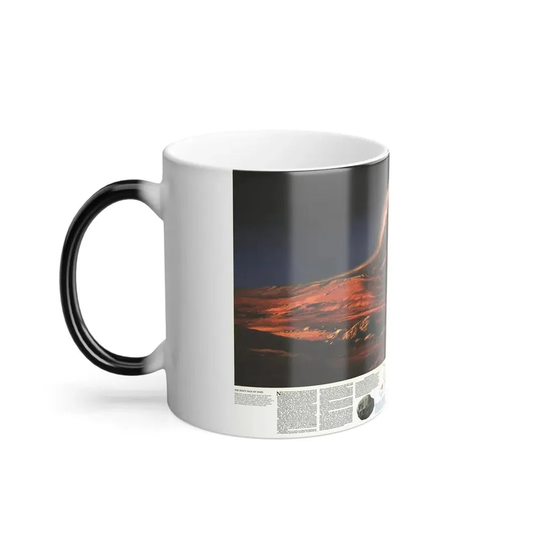 Space - MARS, Dusty Face of (1973) (Map) Color Changing Mug 11oz - Go Mug Yourself