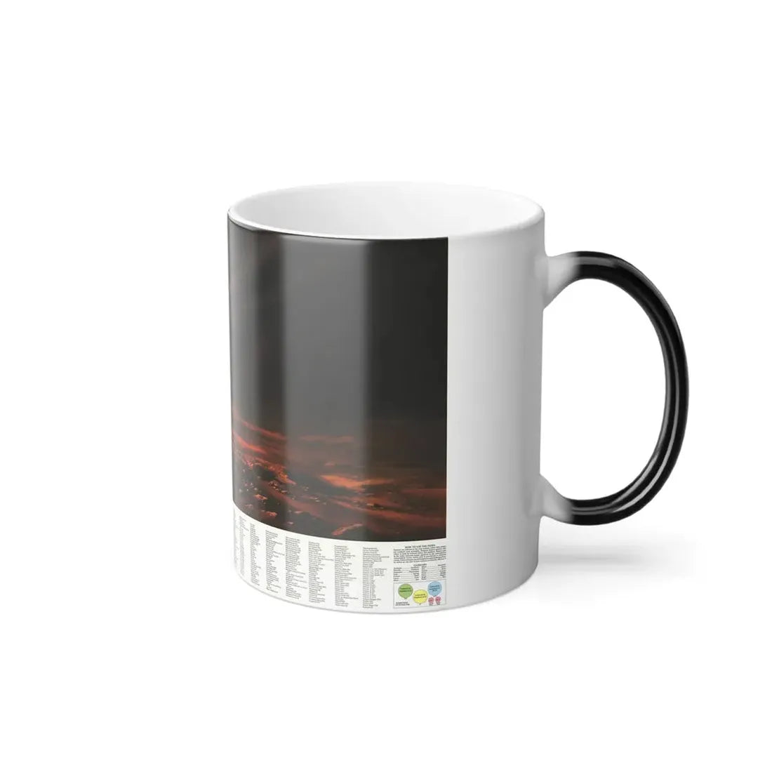 Space - MARS, Dusty Face of (1973) (Map) Color Changing Mug 11oz - Go Mug Yourself