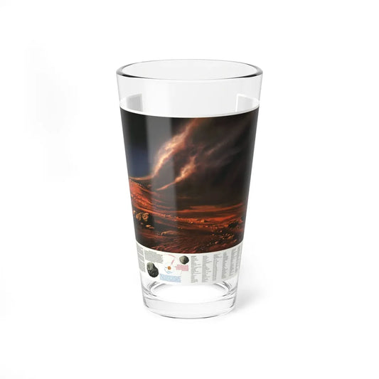 Space - MARS, Dusty Face of (1973) (Map) Pint Glass 16oz-16oz-Go Mug Yourself