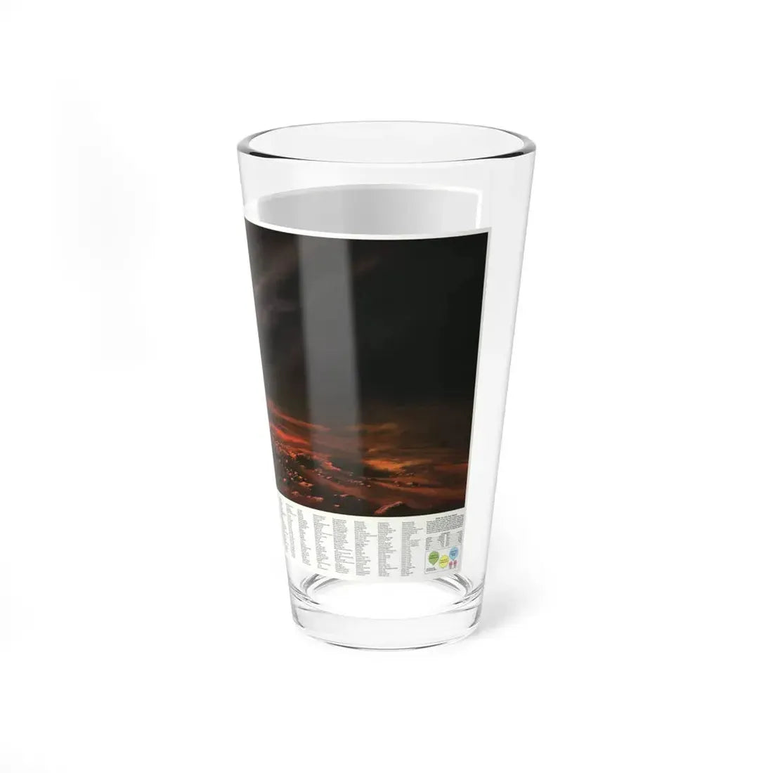 Space - MARS, Dusty Face of (1973) (Map) Pint Glass 16oz - Go Mug Yourself