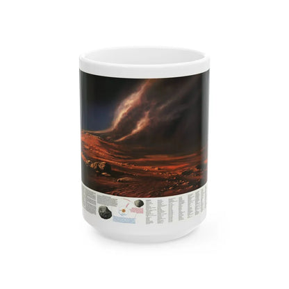 Space - MARS, Dusty Face of (1973) (Map) White Coffee Mug-15oz-Go Mug Yourself