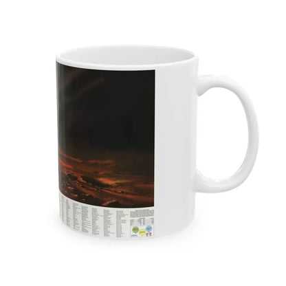 Space - MARS, Dusty Face of (1973) (Map) White Coffee Mug - Go Mug Yourself