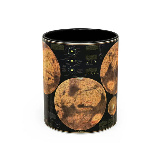 Space - MARS The Red Planet (1973) (Map) Accent Coffee Mug 11oz Black - Go Mug Yourself
