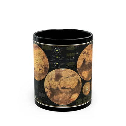 Space - MARS The Red Planet (1973) (Map) Black Coffee Mug 11oz - Go Mug Yourself